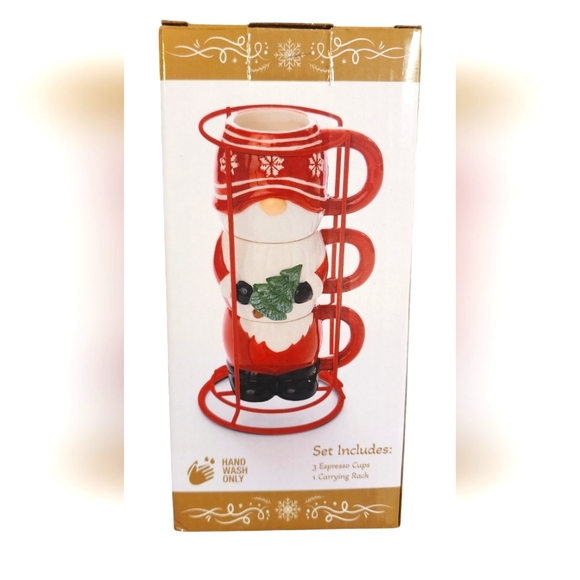 Espresso gnome cup set with rack - Picture 1 of 2